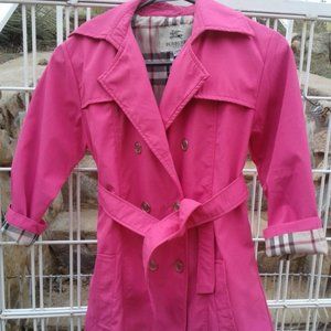Authentic Burberry Girls Pink Trench coat NWT